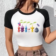 Pikmin Crop Top - Cute Corset, Harajuku Gothic Style Teens Top