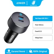 Anker PowerDrive III Duo USB-C Car Charger fast charging 40w 2-port each 20W power IQ 3.0 Type C - A