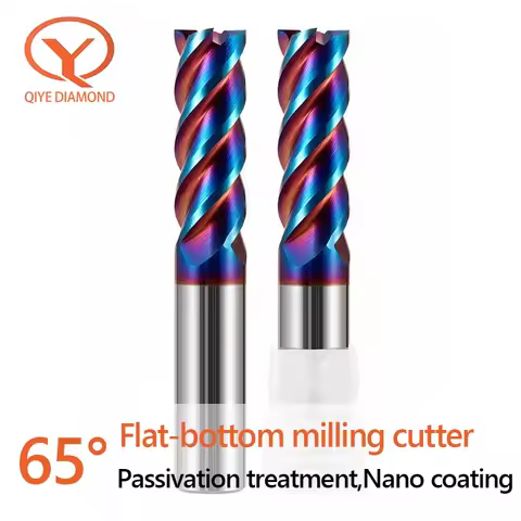 HRC65°4F Milling Cutter 1,2,3,4,5,6mm,7mm,8,9mm,10,11,12,13,20mm Blade Diameter For Processing High-