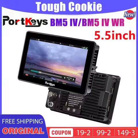 Portkeys BM5 IV 5.5inch Camera Field Monitor 3D LUT Display 1920x1080p Dual Screen Monitor 4K ∴HDMI-