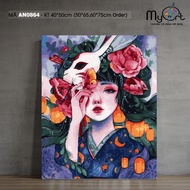 Digitized painting coloring by number AN0864 Muse angel girl