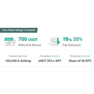 [PROMO] Huobi (same as Binance)- 20% rebate invitation link + $700 Welcome Bonus