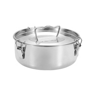 Flanera Flan khuôn 1.5 quart công suất Flan Pan thép không gỉ với nắp và xử lý Mul tifunctional hấp
