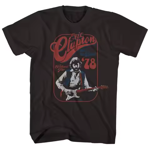 Classic Eric Clapton Blackie Tour 2008 Band T Shirt Rock Music Men and Women T-Shirt Short Sleeve Te