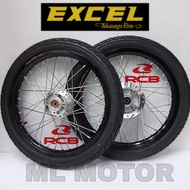 Y125ZR Y125Z Takasago Excel Asia 160x17, RCB Spoke Lidi Chrome, Hub Gantang Chrome Set Pnp