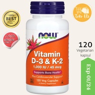 NOW Vitamin D3 &amp; K2 120 softgel | Vitamin D3 K2