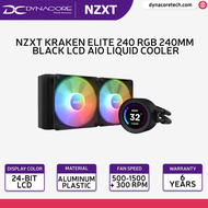 NZXT Kraken Elite 240 RGB 240mm AIO Liquid Cooler with LCD Display and RGB Fans - Black