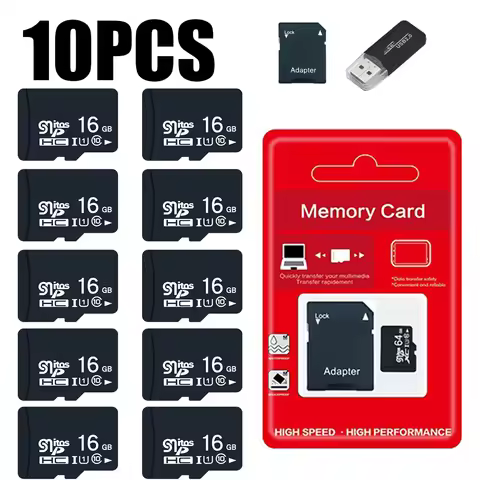 10PCS TF Card Class10 128GB 256GBWholesal cartao de moria 32GB 64GB 16G SD Card 8G 4GB 2GB Flash Mem