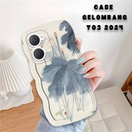 HP VIVO Y03 Wave Softcase - Phone Case - VIVO Y03 Wave - External.Acc - FLOWER Motif - Fashion Case 