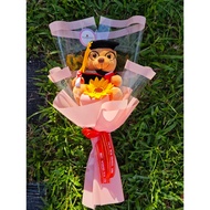graduation bouquet bear convocation bouquet soap sunflower bugah coco bear convocation  graduation g
