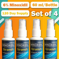 Strands (set of 4 bottles) minoxidil 6% By gumamelas box