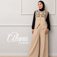 KyRa Fashion - Suit 3-in-1 long-sleevedWanita 3-in-1 inner vest Palazzo pants Alana