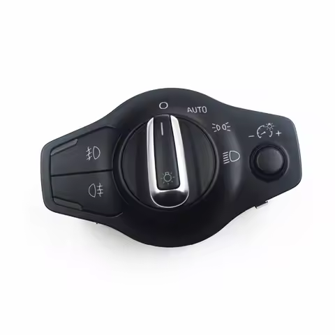 Chrome AUTO Headlight Fog Light Switch Control For Audi Q5 A5 S5 Coupe / Sportback A4 / S4 Avant B8 
