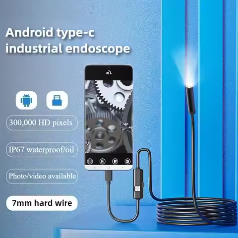 Type-C 7MM 2/3.5/5M Hard Wire Direct Connect Waterproof Endoscope Wide-Angle Videoscope Mobile Phone