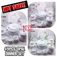 HOT 49PCS DINNER SET OPAL GLASS /SET PINGGAN MAKAN KACA OPAL