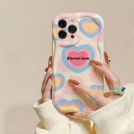 Eternal love embossed wave edge iphone case 6/6plus/6s/6splus/7/7plus/8/8plus/x/xs/11/12/13/14/pro/m