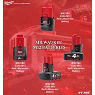 Milwaukee M12™ Batteries (M12 B2, M12 B3, M12 B4, M12 B6)