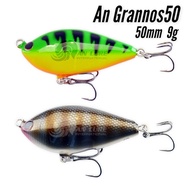 An Grannos50 50mm/9g Wooden Fake Bait Tilapia-Shaped Made Of Teak Rose Sunken VP-0279