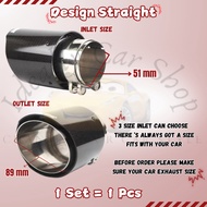 Universal Plug & Play Lock Ekzos Tip Kereta Adjustable Design Carbon Fiber Exhaust Tip