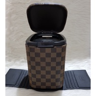 Car Trash Can Car Trash Box Car Dustbin Universal Car Dustbin Brown Skak Motif