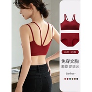 singlet baju singlet wanita singlet woman Women's Pure Cotton Camisole Tube Top with Chest Pad - Spo