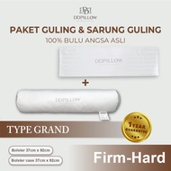 DDPillow Set Guling / Natural Goose Feather Hotel Bolster, Grand Type + Guling Cover / Hard Guling