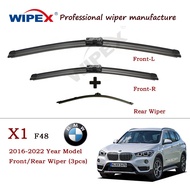 Front and Rear Wiper Blade BMW X1 F48 (2016-2022)26+16in BMW Special Wiper F48 (banana type+original