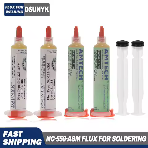 AMTECH NC-223-ASM Welding Flux 10ml SMT / SMD BGA Welding Paste Soldering Iron Tin Flux Rework Stati