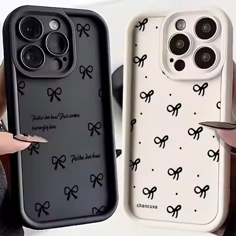 Black Luxury Bow knot Phone Case For vivo Y28 Y03 Y17s Y19s Y100 Y78 Y36 Y27 Y16 Y77 Y75 Y35 Y22s Y0