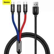 BASEUS Primary Colors 3-in-1 Cable USB 3.5A 1.2M