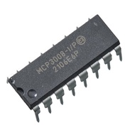 2pcs MCP3008-I/P MCP3008 MCP 8-Channel 10-Bit A/D Converters with SPI Serial Interface 2.7V,DIP-16. 