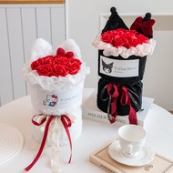 Creative Ears Simulation Rose Bouquet ins High-value Preserved Flower Birthday Gift for Girls Mother