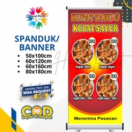 Cetak Spanduk Banner kupat Tahu Dan Kupat Sayur Merah MMT Spanduk Custom 60x160