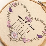 Custom Calendar Embroidery Anniversary Mas Kahwin Nikah Tunang