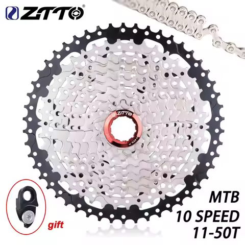 ZTTO MTB 10 Speed 11-50T Cassette 10S 50T HG Freewheel Sprocket K7 10v 10s Cassette For Mountain Bik