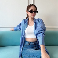 baae - martin shirt เสื้อเชิ้ตแขนยาว Over sizeลายทาง มี 2 สี