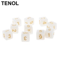 [TENOL] 10pcs Multi Sided  D&D RPG Roleplay Party Game D6 D10 D12 D20 Dices Toys