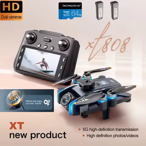 GPS Brushless Drone Screen Control XT808 Foldable Assembly Obstacle Avoidance Head 5G Optical Flow w