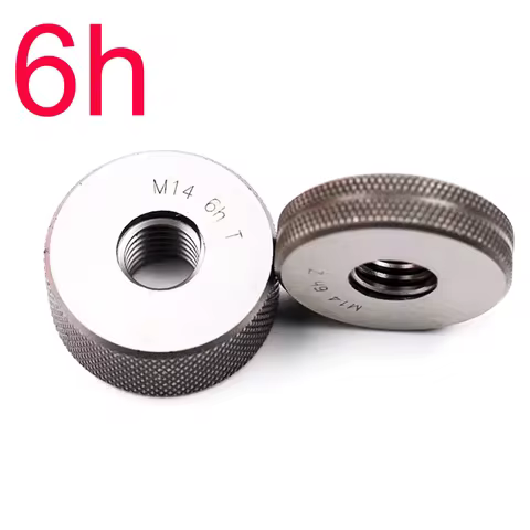 2pcs/set Thread ring gauge GO/NO GO Gage Metric Gauge 6h M11 M12 M14 M16 M20 M22 M24 M30 M40 M50 M60