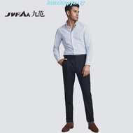 VENGOZ - Men's Formal Pants Classic Double Button Gurkha Pants Grey