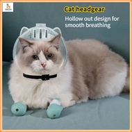 Cat Head Cover/Anti Lick, Anti Bite, Fighting Ball Cover Cat Collar/Cat Space Head Cover/Cat Mouth C