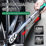 Multifunctional Wrench Ratchet Single Head Extended 72 Tooth Telescopic