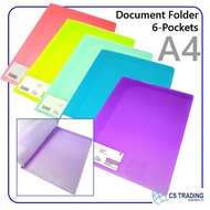 Wengu A4 Colorful Series 6 Pockets Layer Expanding File / L-Shape Folder / Document Folder / File Fo