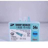 1 piece of skin tightening nutrient injection needle, medical standard needle 34G, 32G, 30G