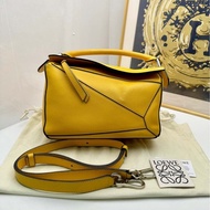 loewe 幾何包puzzle 檸檬黃小號 手袋斜挎包