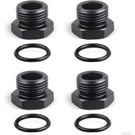 Penutup Blok 8AN ORB Penyesuai Pemasangan Palam -8AN Lelaki Aluminium 4PCS