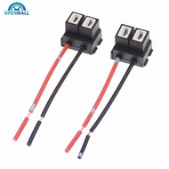 OPENMALL 2Pcs H7 LED Headlight Socket Adapter Wiring Harness Sockets Car Wire Connector Cable Plug F
