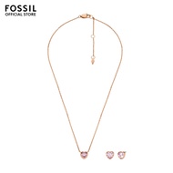 Fossil Rose Gold Stainless Steel Jewellery Set JGFTSET1054
