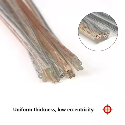 2/10/50m UL2468 Transparent 2Pin Sheath Power Cord 16/18/20/22/24/26/28/30 AWG PVC Insulated Audio S