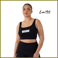 ➺ ▦ ◎ Plus size Squareneck Croptop Black Sleeveless Sando Women tank top Clothes Lovemichcollection